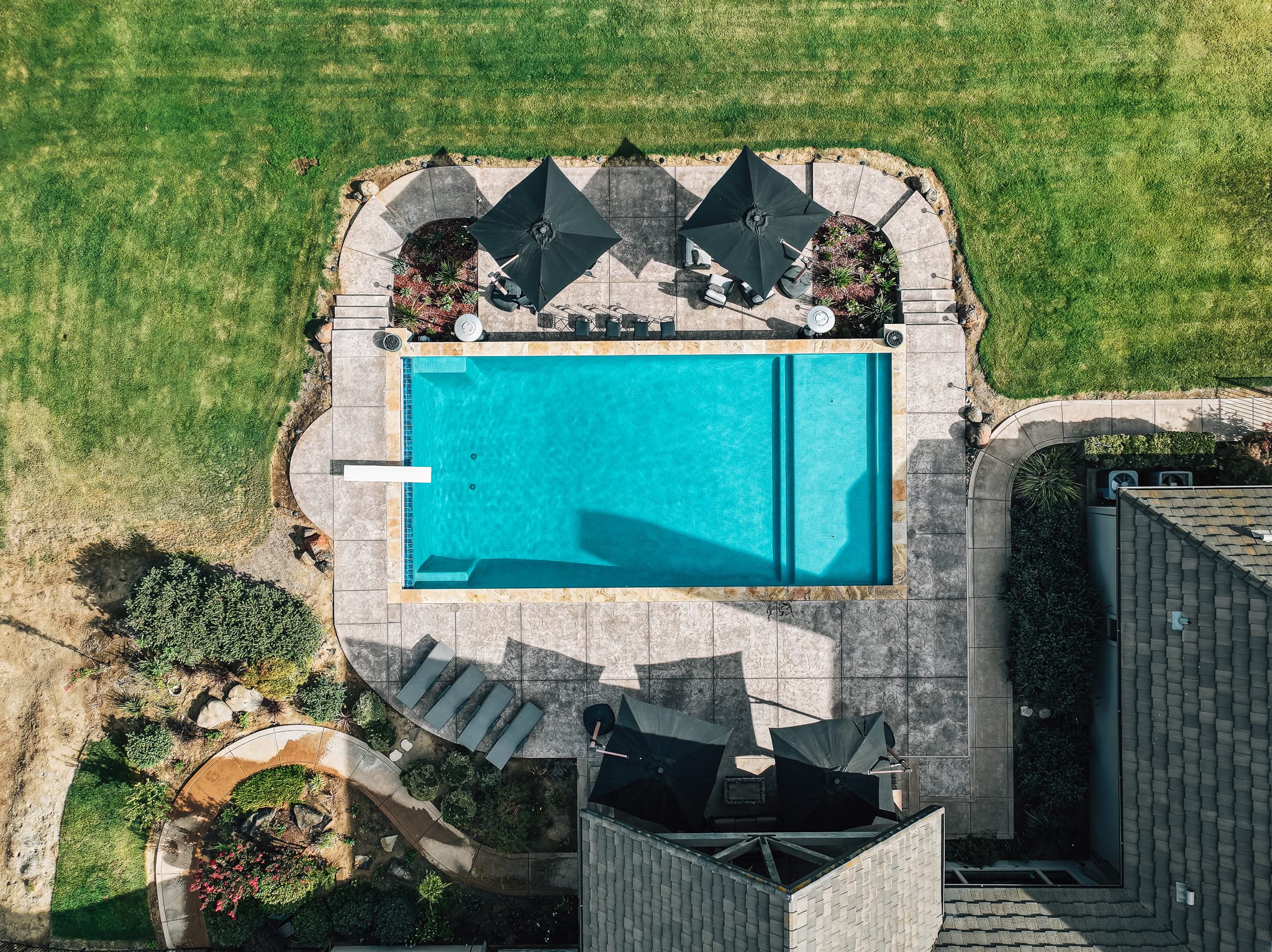 Aerial drone view