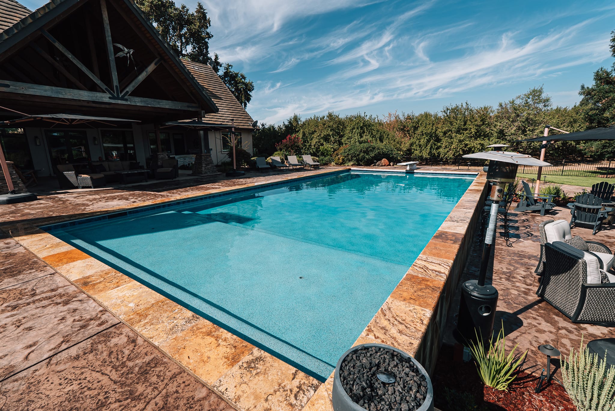 Finished backyard pool