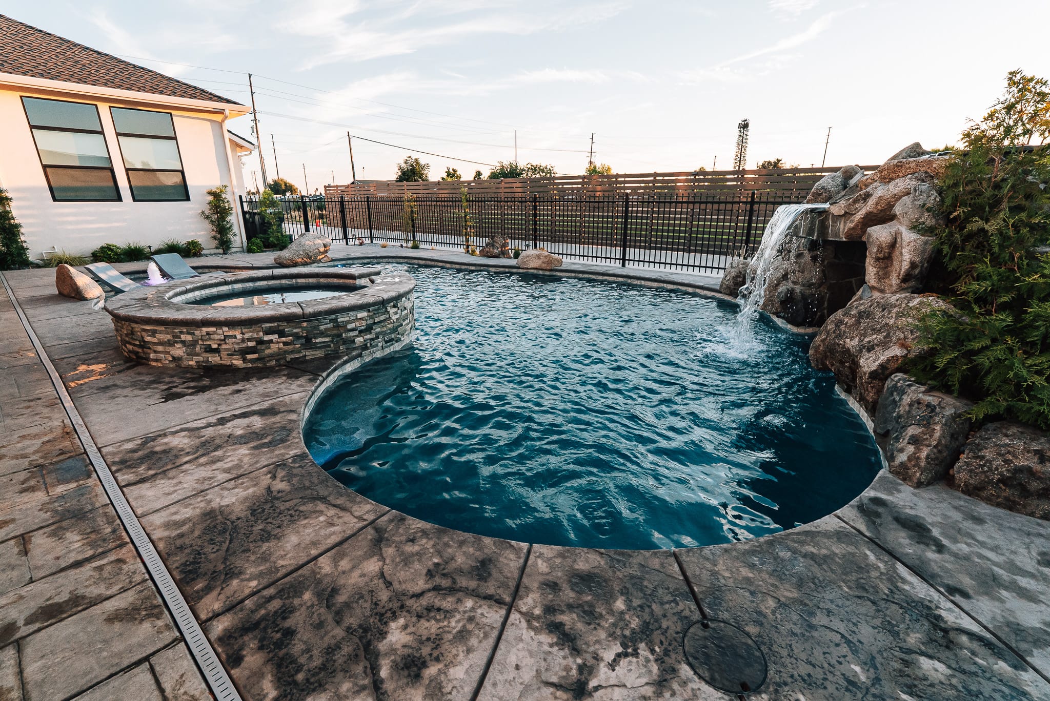 Pool at dusk